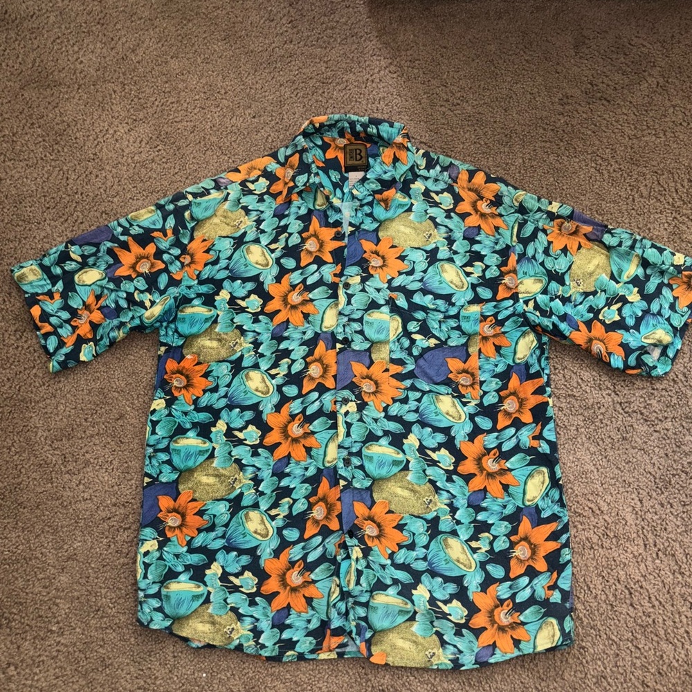 Bruno. Floral Print Men's Shirt. Size L